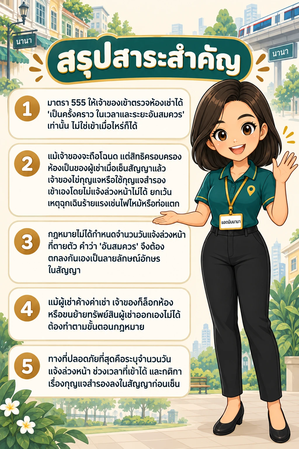 อินโฟกราฟิกสรุปข้อมูล เจ้าของเข้าห้องเช่านานาโดยไม่แจ้ง: กฎหมายให้เข้าได้แค่ไหน