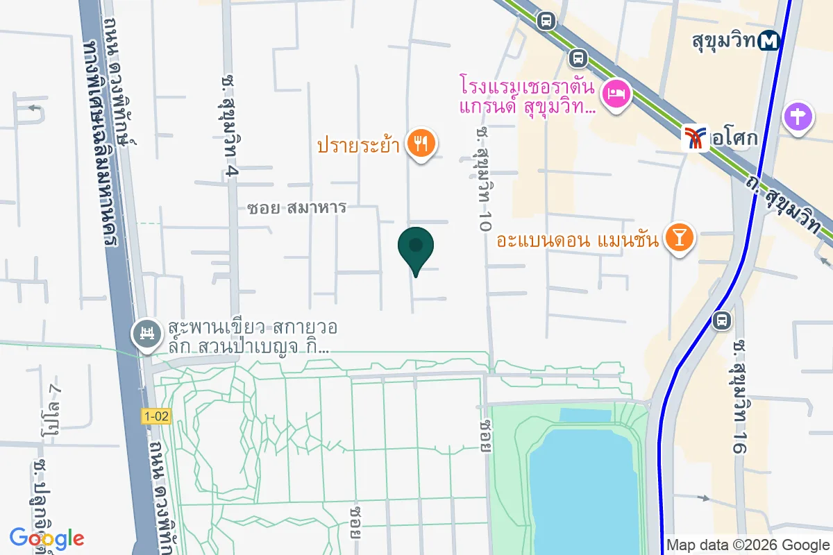 แผนที่เส้นทางเดินจากBTS อโศกไปBangkok Loft @ Nana Station ย่านนานา