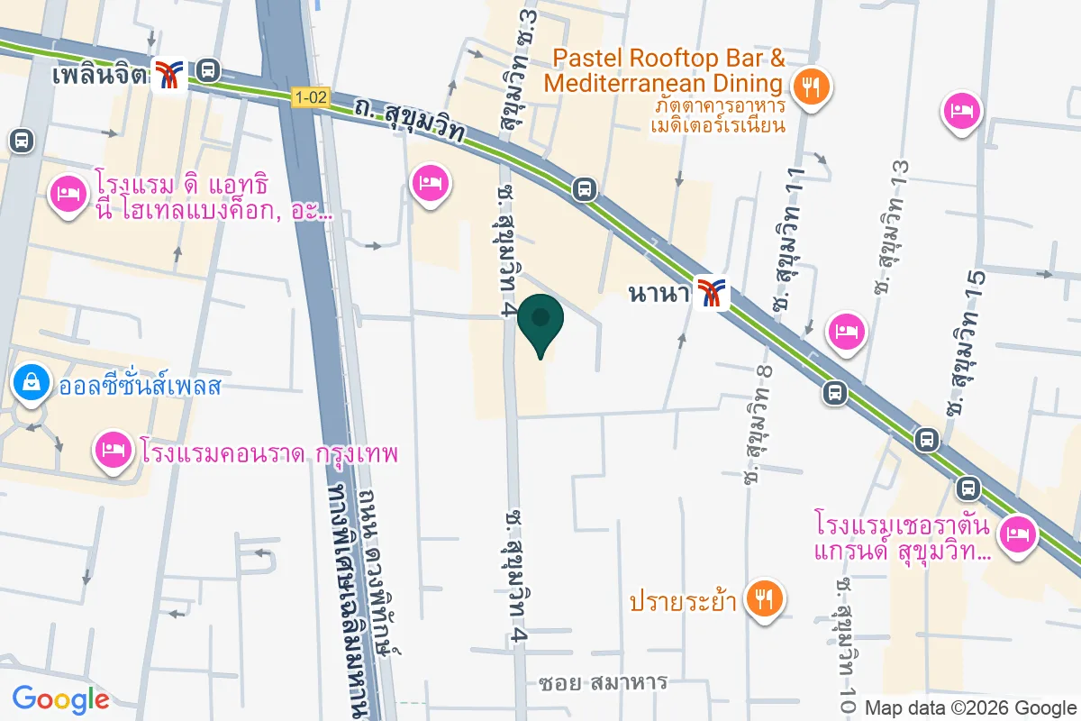 แผนที่ตำแหน่งนานา คอนโด