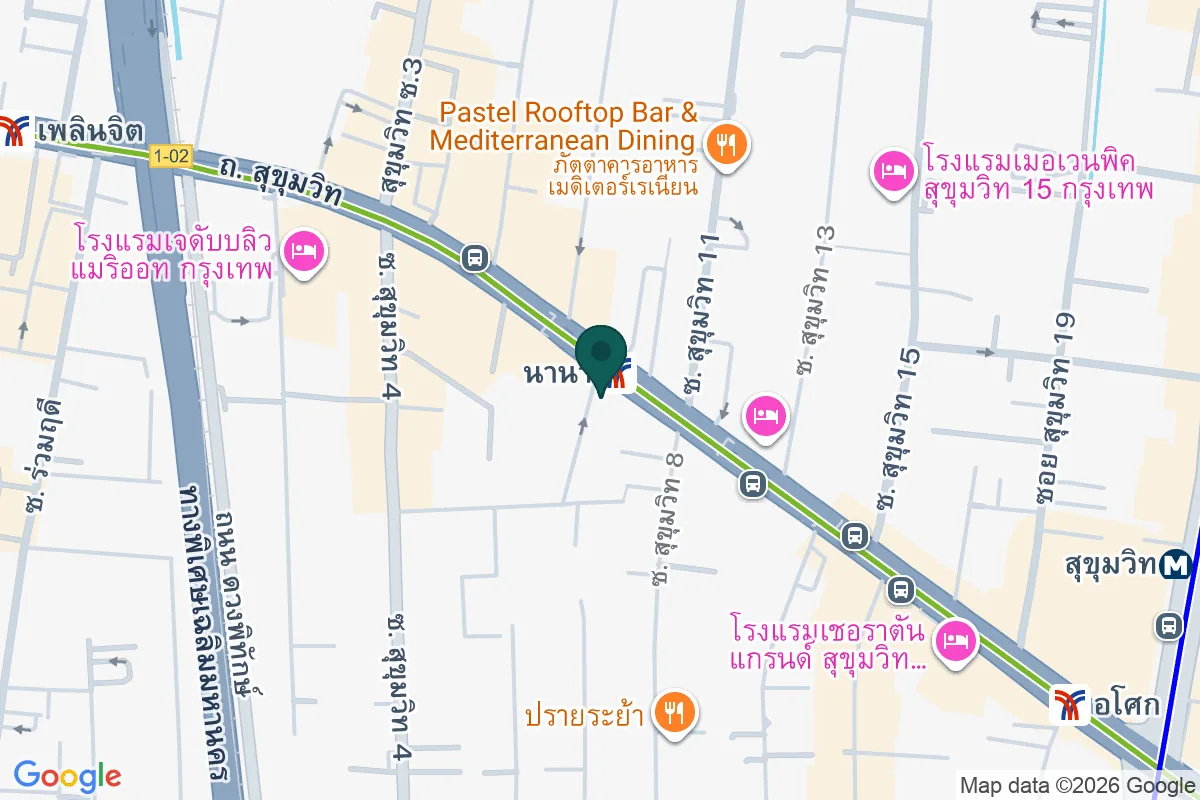 แผนที่ตำแหน่งคิวคอนโดสุขุมวิท (Gate soi 6)