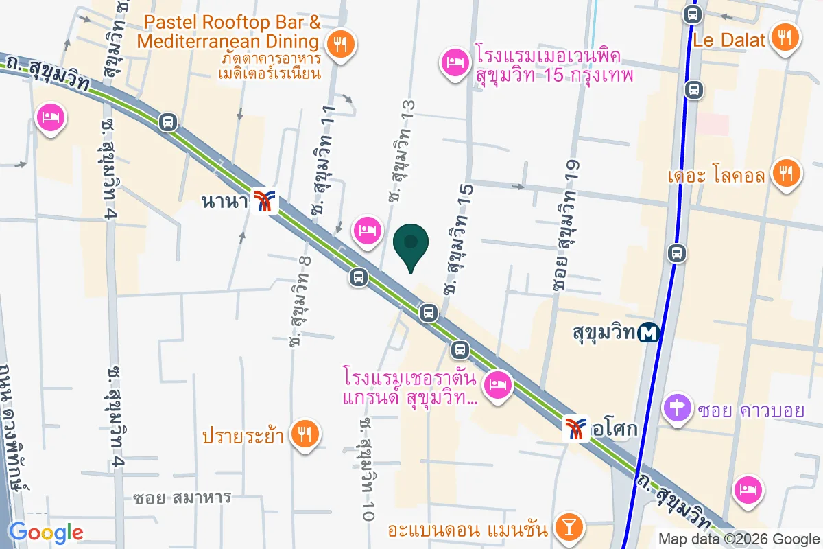 แผนที่ตำแหน่งโรงแรมโซฟิเทล กรุงเทพ สุขุมวิท